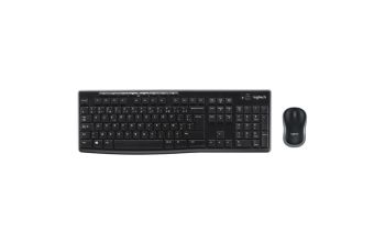 Logitech Wireless Combo MK270 Tastatur Maus enthalten USB AZERTY Belgisch Schwarz