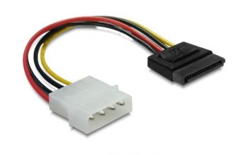 DeLOCK Cable Power SATA HDD > 4pin male – straight 0,12 m