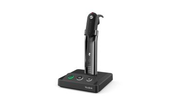 Yealink WH63 UC Kopfhörer Kabellos Ohrbügel, Kopfband, im Ohr Büro/Callcenter Mikro-USB Ladestation Schwarz