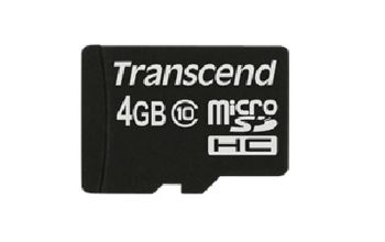 Transcend TS4GUSDC10 Speicherkarte 4 GB MicroSDHC NAND Klasse 10