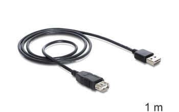 DeLOCK EASY-USB 2.0-A - USB 2.0-A, 1m USB Kabel USB A Schwarz