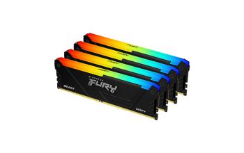 Kingston Technology FURY 64GB 2666MT/s DDR4 CL16 DIMM (4er-Kit) 1Gx8 Beast RGB