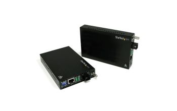 StarTech.com 10/100 Mbit/s Ethernet LWL / Glasfaser Single Mode WDM Medienkonverter Kit SC 20km