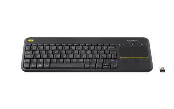 Logitech K400 Plus Tv Tastatur RF Wireless AZERTY Französisch Schwarz
