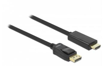 DeLOCK 82435 Videokabel-Adapter 3 m HDMI Displayport Schwarz