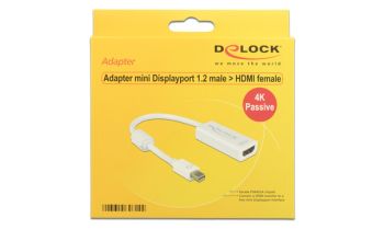 DeLOCK 62614 Videokabel-Adapter 0,2 m Mini DisplayPort HDMI Typ A (Standard) Weiß
