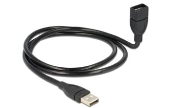 DeLOCK 1m USB 2.0 USB Kabel USB A Schwarz
