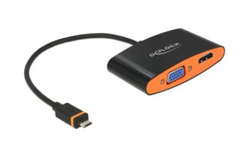 DeLOCK 65561 Videokabel-Adapter 0,2 m HDMI Typ A (Standard) Schwarz, Orange