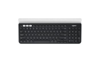 Logitech K780 Multi-Device Wireless Keyboard Tastatur RF Wireless + Bluetooth QWERTY US International Grau, Weiß