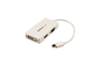 StarTech.com Mini DisplayPort auf HDMI / DVI / VGA Adapter - mDP Konverter für MacBook - Weiß