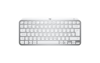 Logitech MX Keys Mini for Business Tastatur RF Wireless + Bluetooth QWERTY Nordisch Aluminium, Weiß
