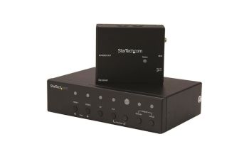 StarTech.com Multi-Input HDBaseT Extender mit eingebautem Switch - DisplayPort, VGA und HDMI over CAT5 oder CAT6 - bis zu 4K
