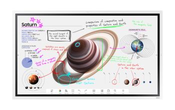 Samsung Flip Pro WM55B Interaktiver Flachbildschirm 139,7 cm (55") VA WLAN 350 cd/m² 4K Ultra HD Weiß Touchscreen Eingebauter Prozessor Tizen 16/7