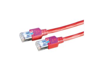 Dätwyler Cables S/UTP Patch cable Cat5e, Red, 3m Netzwerkkabel Rot