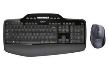 Logitech MK710 Performance Tastatur Maus enthalten RF Wireless QWERTY Spanisch Schwarz