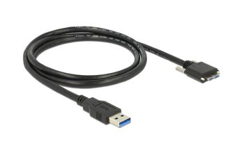 DeLOCK 1m USB 3.0 USB Kabel USB 3.2 Gen 1 (3.1 Gen 1) USB A Micro-USB B Schwarz