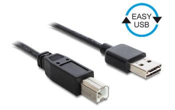 DeLOCK 3m USB 2.0 A - B m/m USB Kabel USB A USB B Schwarz