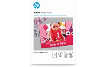 HP Mattes Fotopapier, 180 g/m2, 10 x 15 cm (101 x 152 mm), 25 Blatt