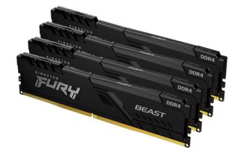 Kingston Technology FURY 16GB 2666MT/s DDR4 CL16 DIMM (4er-Kit) Beast Black