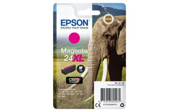 Epson Elephant Singlepack Magenta 24XL Claria Photo HD Ink