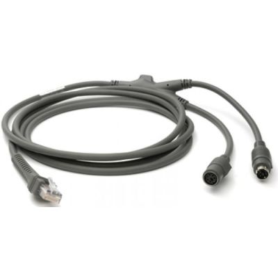 Zebra CBA-K61-S07PAR PS/2-Kabel 2 m Grau