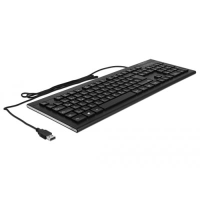 DeLOCK 12672 Tastatur USB QWERTZ Deutsch Schwarz