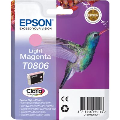 Epson Hummingbird Singlepack Light Magenta T0806 Claria Photographic Ink