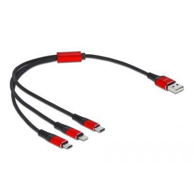 DeLOCK 86708 USB Kabel 0,3 m USB 2.0 USB A Schwarz, Rot
