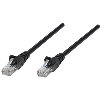 Intellinet Premium Netzwerkkabel, Cat6, U/UTP, 100% Kupfer, Cat6-zertifiziert, RJ45-Stecker/RJ45-Stecker, 0,5 m, schwarz