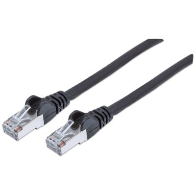 Intellinet Premium Netzwerkkabel, Cat6a, S/FTP, 100% Kupfer, Cat6a-zertifiziert, LS0H, RJ45-Stecker/RJ45-Stecker, 10,0 m, schwarz