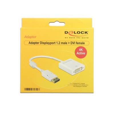 DeLOCK 62600 Videokabel-Adapter 0,2 m DisplayPort DVI-I Weiß