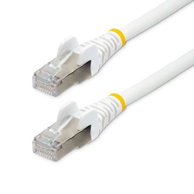 StarTech.com 7,5 m CAT6a Kabel - LSZH-Raucharm, Halogenfrei - 10 Gigabit RJ45 LAN Kabel - SFTP Patchkabel - Weiß - CAT6a Verlegekabel - Abgeschirmtes Netzwerkkabel/Ethernet Kabel