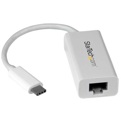 StarTech.com USB-C auf Gigabit-Ethernet-Adapter - Weiß - USB 3.0 auf RJ45 LAN-Netzwerkadapter - USB-Typ-C auf Ethernet