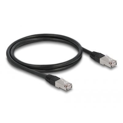 DeLOCK 80126 Netzwerkkabel Schwarz 1 m Cat6a S/FTP (S-STP)