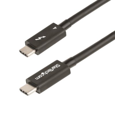 StarTech.com 50 cm Thunderbolt 4 Kabel - 40Gbit/s - 100W PD - 4K/8K Video - Intel-zertifiziert - Kompatibel mit USB4/Thunderbolt 3/USB 3.2/USB C/DisplayPort - TB4/TB3/USB4 Monitorkabel/Display Kabel