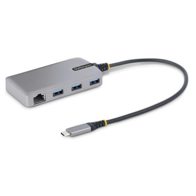 StarTech.com 3 Port USB C Hub mit Ethernet - 3x USB-A 3.0 5Gbit/s Anschlüsse - Gigabit Ethernet RJ45 - USB C auf USB Verteiler - 30cm langes Kabel - Mini USB C Hub Adapter mit LAN