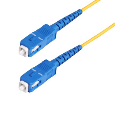 StarTech.com 100 Meter LWL Patchkabel SC SC (UPC) Singlemode OS2 Simplex, 9/125µm, 40G/100G, Biegeunempfindlich, Geringe Einfügedämpfung, LSZH Glasfaserkabel