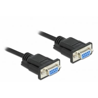 DeLOCK 86608 Serien-Kabel Schwarz 1 m RS-232 Sub-D9