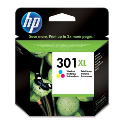 HP 301XL Cyan/Magenta/Gelb Original Druckerpatrone mit hoher Reichweite