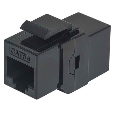 Intellinet Cat5e Inline-Kupplung, Keystone-Modul, 8P8C Buchse auf 8P8C Buchse, UTP, schwarz