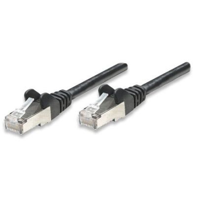 Intellinet Netzwerkkabel, Cat5e, SF/UTP, CCA, Cat5e-kompatibel, RJ45-Stecker/RJ45-Stecker, 1,0 m, schwarz