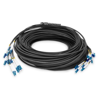 Digitus Vorkonfektionierte Glasfaser Universal Breakout Kabel, Singlemode OS2, 12 Fasern, LC/UPC - LC/UPC