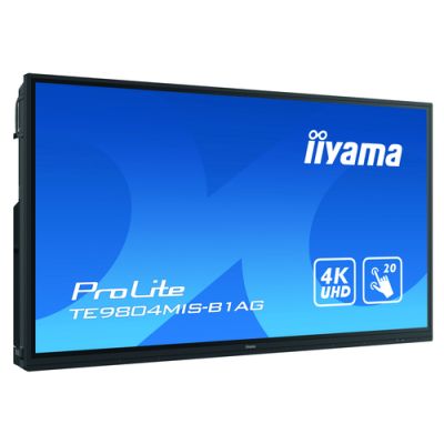 iiyama TE9804MIS-B1AG Signage-Display Interaktiver Flachbildschirm 2,49 m (98") IPS 350 cd/m² 4K Ultra HD Schwarz Touchscreen Eingebauter Prozessor Android 24/7