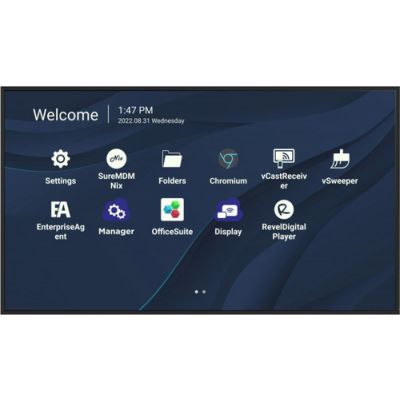 Viewsonic CDE7530 Signage-Display 190,5 cm (75") WLAN 450 cd/m² 4K Ultra HD Schwarz Eingebauter Prozessor Android 11