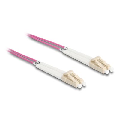 DeLOCK 88091 Glasfaserkabel 10 m LC OM4 Violett