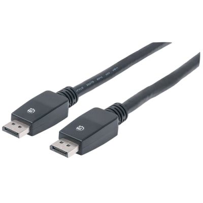 Manhattan 4K@60Hz DisplayPort-Kabel, DisplayPort-Stecker auf DisplayPort-Stecker, 10 m, schwarz