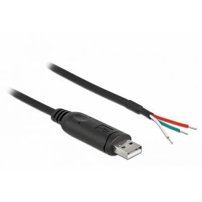 DeLOCK 63497 Serien-Kabel Schwarz 0,5 m USB 2.0 RS-232