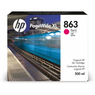 HP 863 Magenta PageWide XL Druckerpatrone, 500 ml