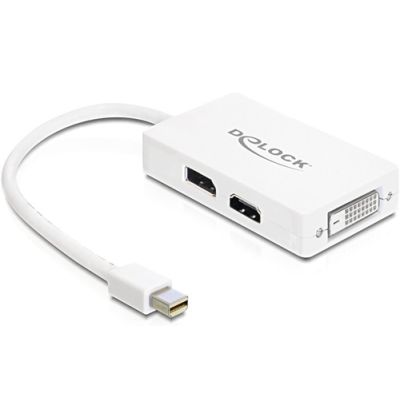 DeLOCK 0.16m DisplayPort/VGA + HDMI + DVI 0,16 m Mini DisplayPort VGA (D-Sub)+ HDMI + DVI Weiß