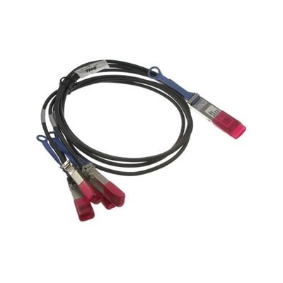 DELL QSFP28 - 4 x SFP28, 2 m Glasfaserkabel 4x SFP28 Schwarz, Rot